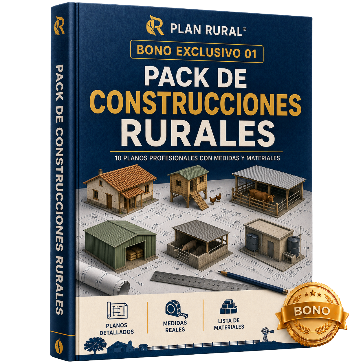 Mockup de Pack de Construcciones Rurales
