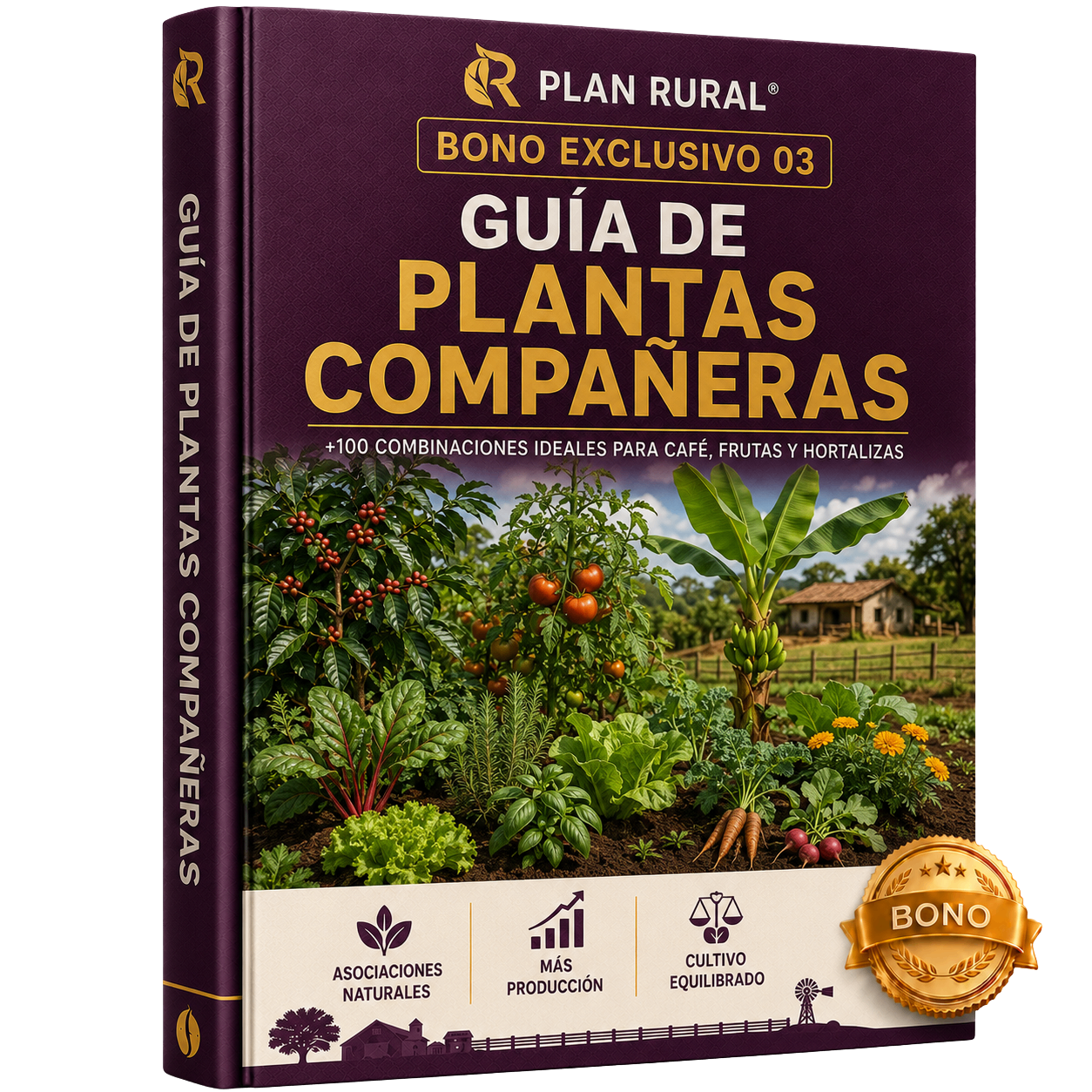 Mockup de Guía de Plantas Compañeras